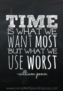 time is what we want most